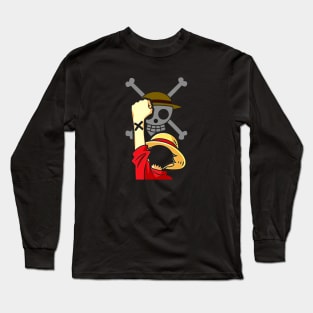 skull n luffy Long Sleeve T-Shirt